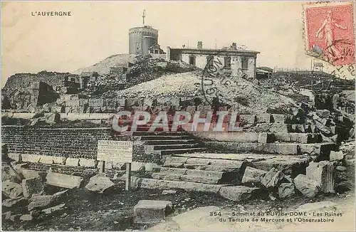 Cartes postales Sommet du Puy de Dome L'Auvergne Les Ruines