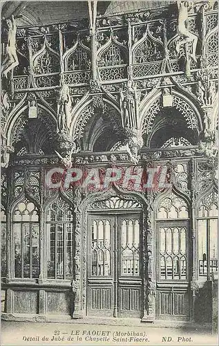 Cartes postales Le Faouet (Morbihan) Detail du Jube de la Chapelle Saint Fiacre