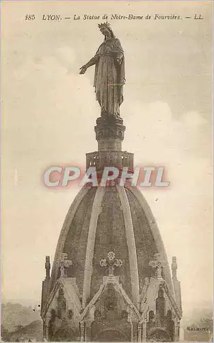 Cartes postales Lyon La Statue de Notre Dame de Fourviere