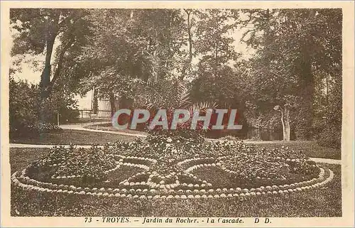 Ansichtskarte AK Troyes Jardin du Rocher La Cascade