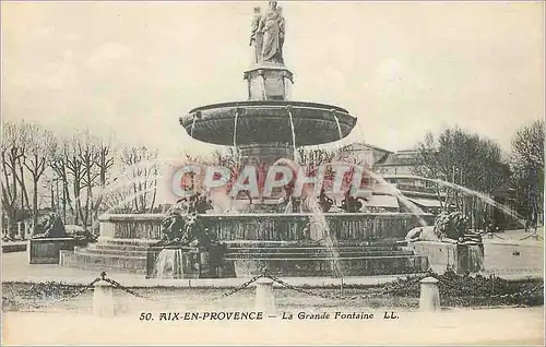 Cartes postales Aix en Provence La Grande Fontaine Lion