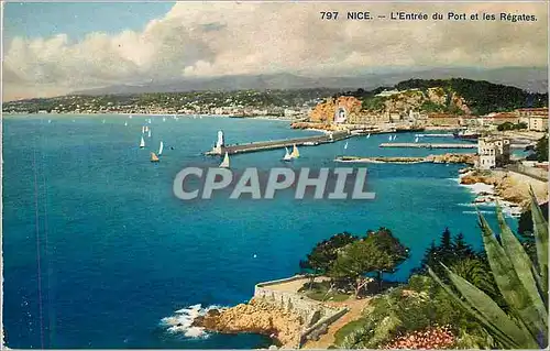 Cartes postales Nice L'Entree du Port et ses Regates