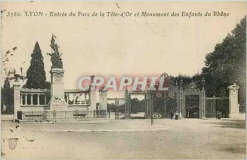 Ansichtskarte AK Lyon Entree du Parc de la Tete d'Or et Monument des Enfants du Rhone