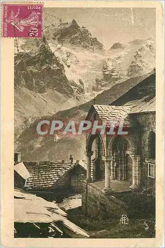 Ansichtskarte AK Le Lautaret Route des Alpes La Meije (3987 m) Vue de la Chapelle des Terrasses