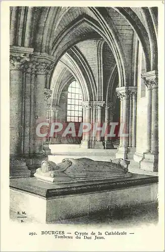 Cartes postales Bourges Crypte de la Cathedrale Tombeau du Duc Jean