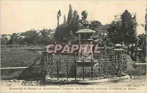 Cartes postales Ruelle sur Louvre Monument du Marquis de Montalembert Fondateur de la Fonderie Nationale d'Artil