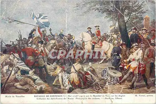 Cartes postales Musee de Versailles Bataille de Fontenoy