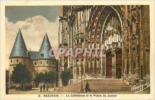 Cartes postales Beauvais La Cathedrale et le Palais de Justice