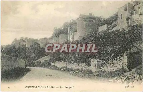 Cartes postales Coucy le Chateau Les Remparts
