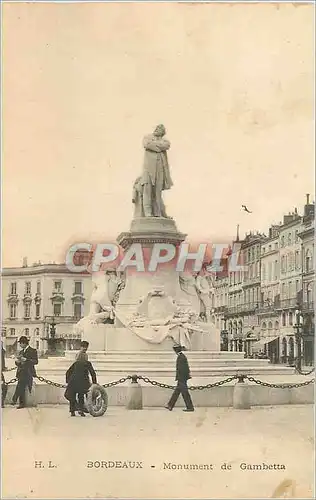 Cartes postales Bordeaux Monument de Gambetta
