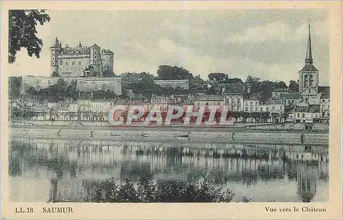 Ansichtskarte AK Saumur Vue vers le Chateau