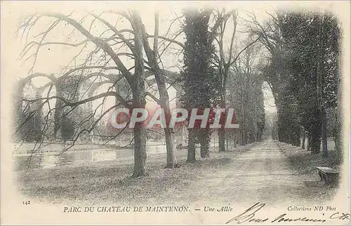 Cartes postales Parc du Chateau de Maintenon Une Allee (carte 1900)
