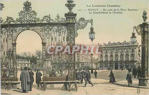 Ansichtskarte AK Nancy La Lorraine Illustree Union de la Place Stanislas Le Grand Hotel et L'Eveche