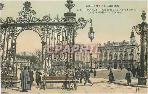 Cartes postales Nancy La Lorraine Illustree Union de la Place Stanislas Le Grand Hotel et L'Eveche