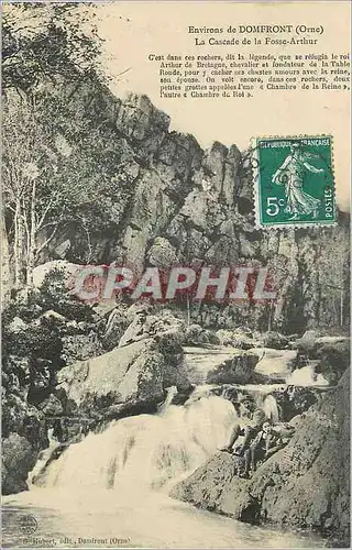 Cartes postales Environs de Domfront (Orne) La Cascade de la Fosse Arthur