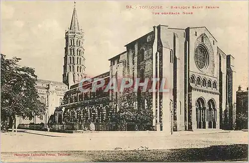 Cartes postales Toulouse Basilique Saint Serrin Vue Generale Nord