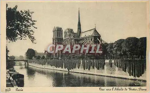 Cartes postales Paris Vue vers l'Abside de Notre Dame