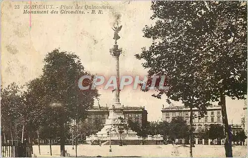 Cartes postales Bordeaux Place du Quinconces Monument des Girondins