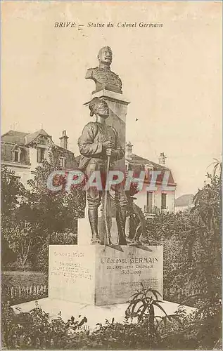 Cartes postales Brive Statue du Colonel Germain