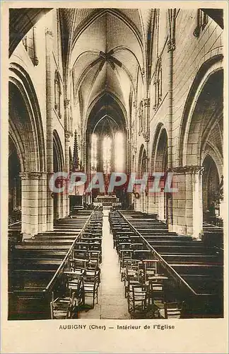 Cartes postales Aubigny (Cher) Interieur de l'Eglise