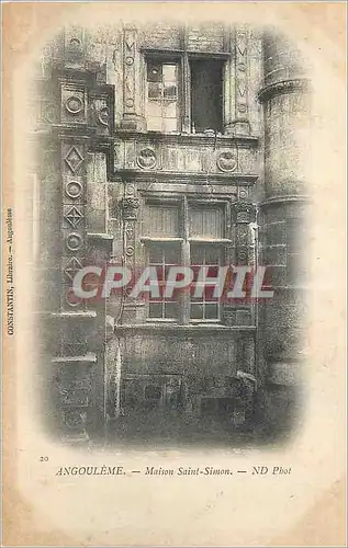 Cartes postales Angouleme Maison Saint Simon (carte 1900)