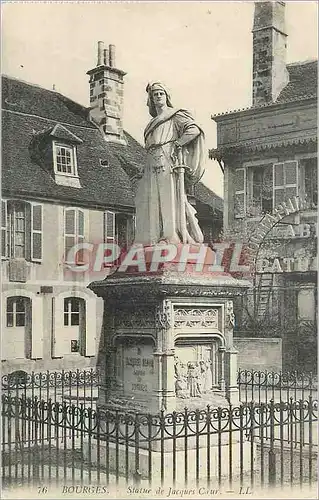 Cartes postales Bourges Statue de Jacques Coeur