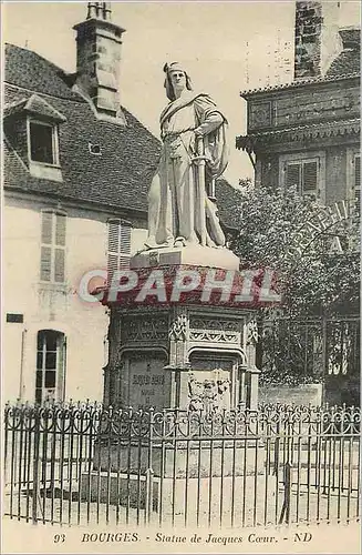 Cartes postales Bourges Statue de Jacques Coeur