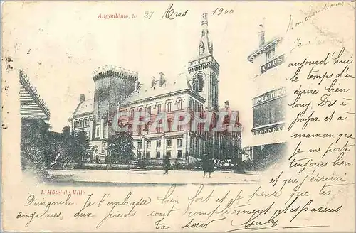 Cartes postales Angouleme L'Hotel de Ville (carte 1900)