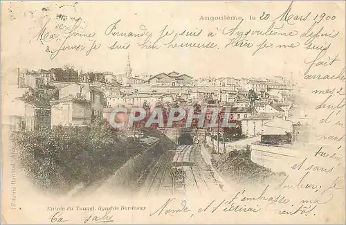 Cartes postales Angouleme Entree du Tunnel Ligne de Bordeaux (carte 1900)