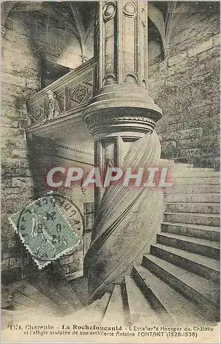 Cartes postales Chapelle la Rochefoucauld L'Escalier d'Honneur du Chateau