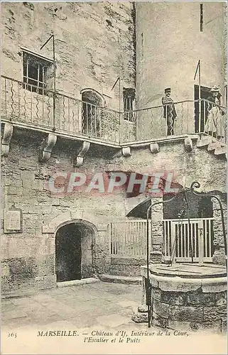 Cartes postales Marseille Chateau d'If Interieur de la Cour L'Escalier et le Puits