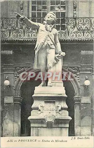 Cartes postales Aix en Provence Statue de Mirabeau