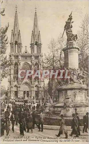 Cartes postales Marseille Eglise des Reformes Monument des Mobiles
