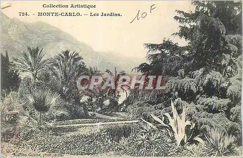Cartes postales Monte Carlo Collection Artistique Les Jardins