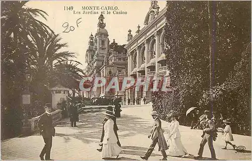 Cartes postales Monte Carlo Les Jardins et le Casino