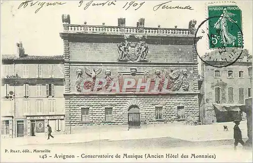 Cartes postales Avignon Conservatoire de Musique (Ancien Hotel ds Monnaies)