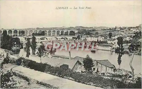 Ansichtskarte AK Limoges Les Trois Ponts