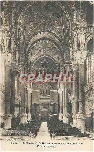 Ansichtskarte AK Lyon Interieur de la Basilique de N D de Fourviere Vue de l'Entree