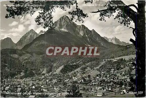 Cartes postales moderne Mittenwald Gegen Wettersteingebirge (2964 m)
