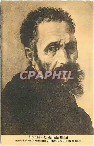 Cartes postales Firenze R Galleria Uffizi Particolari dell'Autoritratto di Michelangiolo