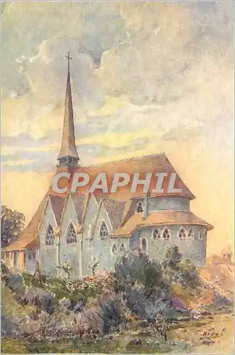 Cartes postales Eglise N D du Leman (Aquarelle de Nicol) Vongy Thonon les Bains (Hte Savoie)
