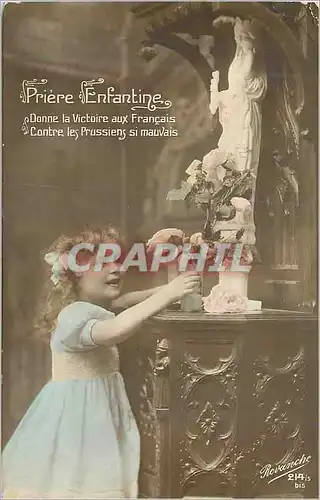 Cartes postales Priere Enfantine