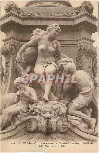 Cartes postales Marseille La Fontaine Cantini (Detail) La Source