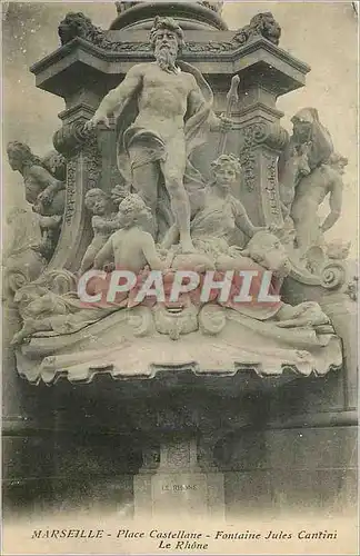 Cartes postales Marseille PLace Castellane Fontaine Jules Cantini Le Rhone