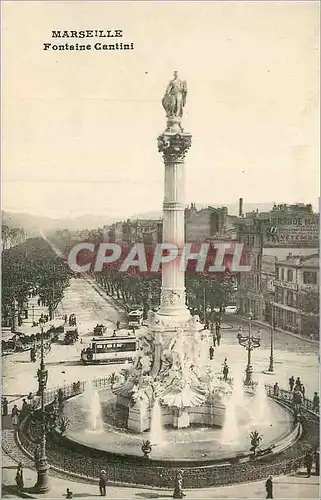 Cartes postales Marseille Fontaine Cantini Tramway