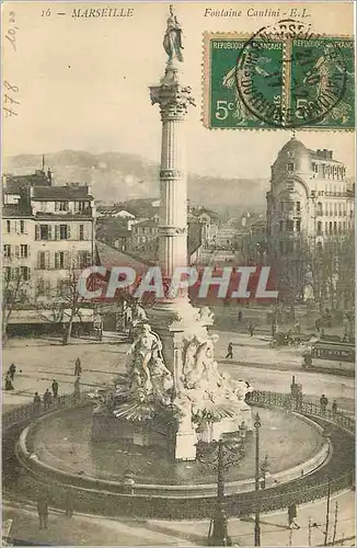 Ansichtskarte AK Marseille Fontaine Cantini Tramway