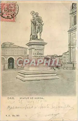 Cartes postales Dax Statue de Borda