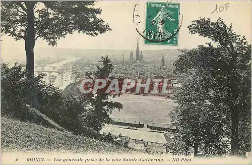 Cartes postales Rouen Vue Generale prise de la Cote Sainte Catherine