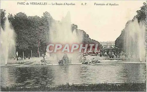 Cartes postales Parc de Versailles Le Bassin d'Apollon