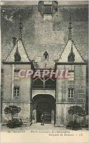 Ansichtskarte AK Beaune Porte Interieure de l'Hotel Dieu Hospices de Beaune